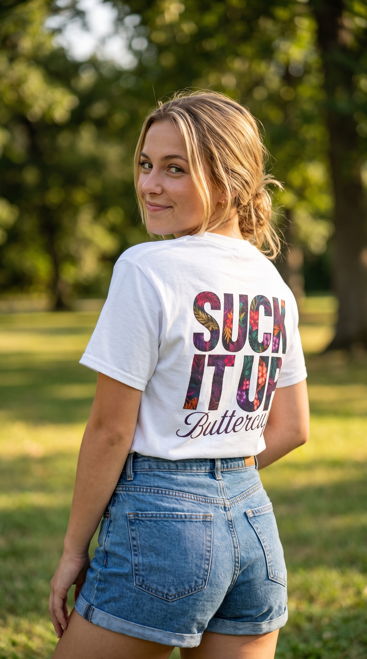 Suck It Up Buttercup | Motivational Floral Tee